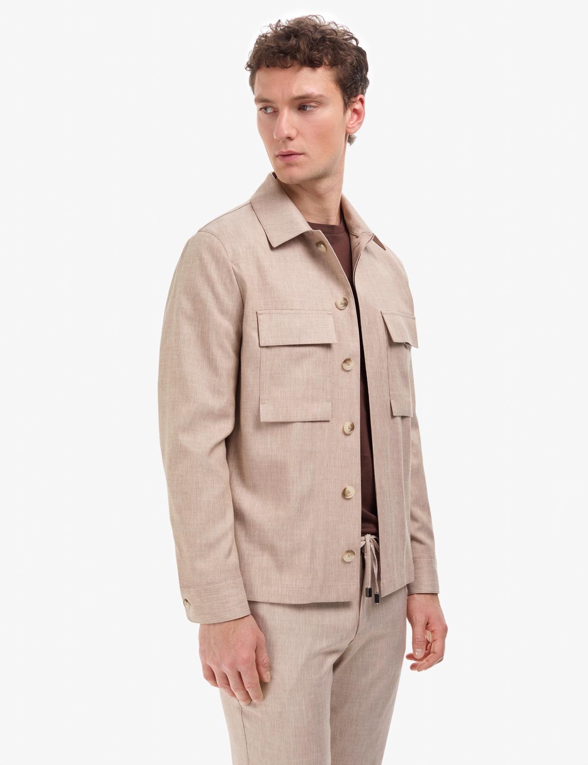 Bej Regular Fit Ceket - 50319599089