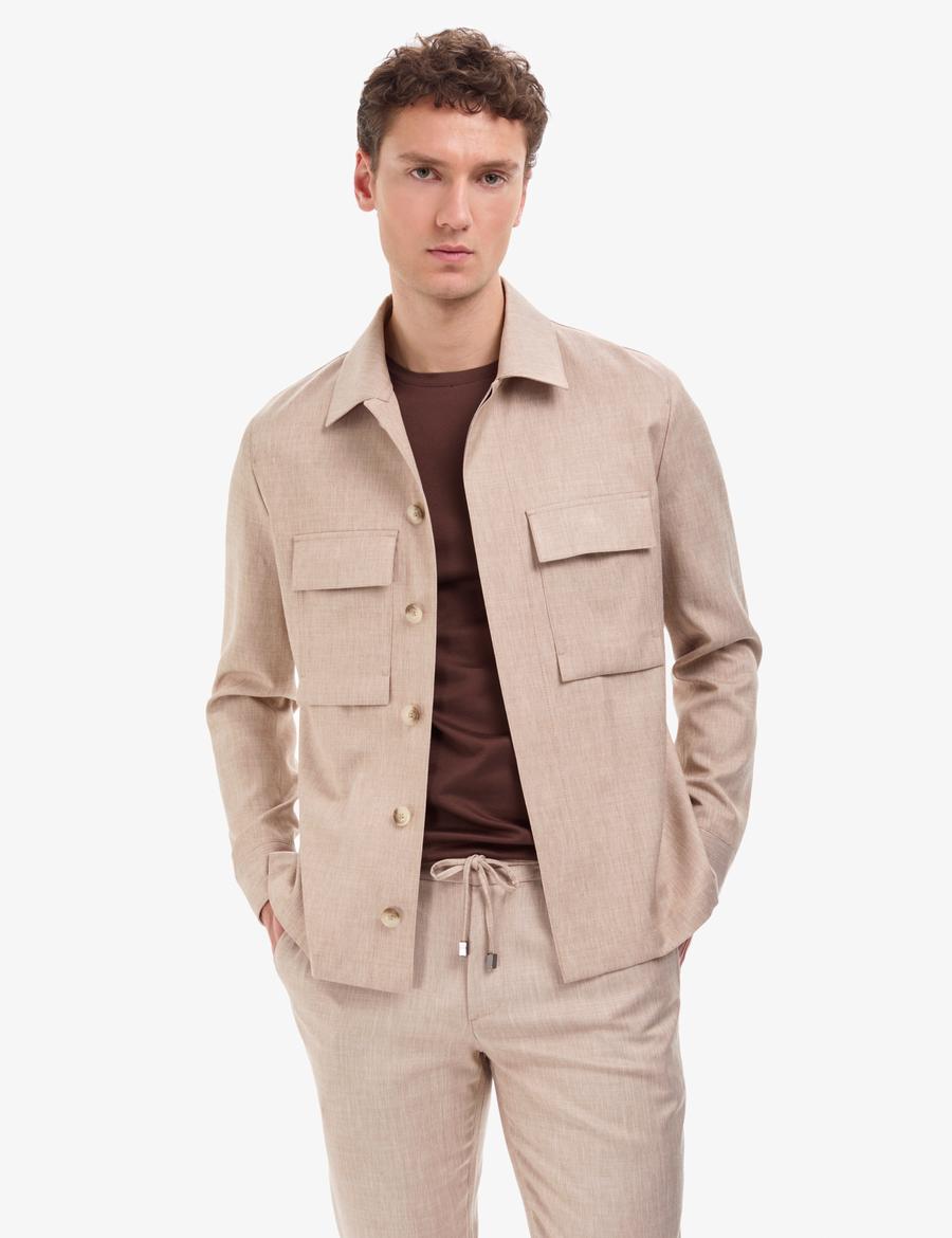 Bej Regular Fit Ceket