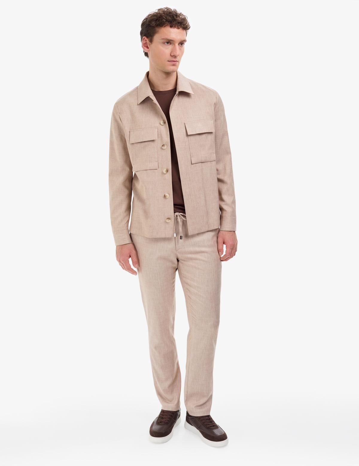 Bej Regular Fit Ceket - 50319599089