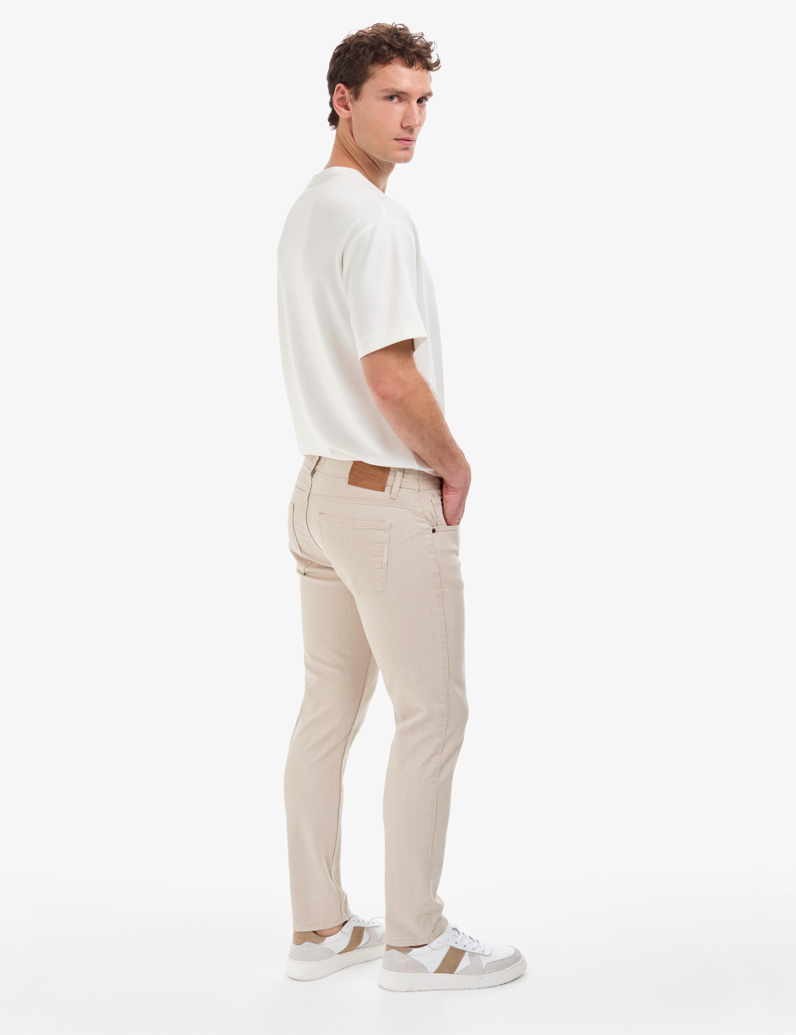 Bej Slim Fit Jean Pantolon