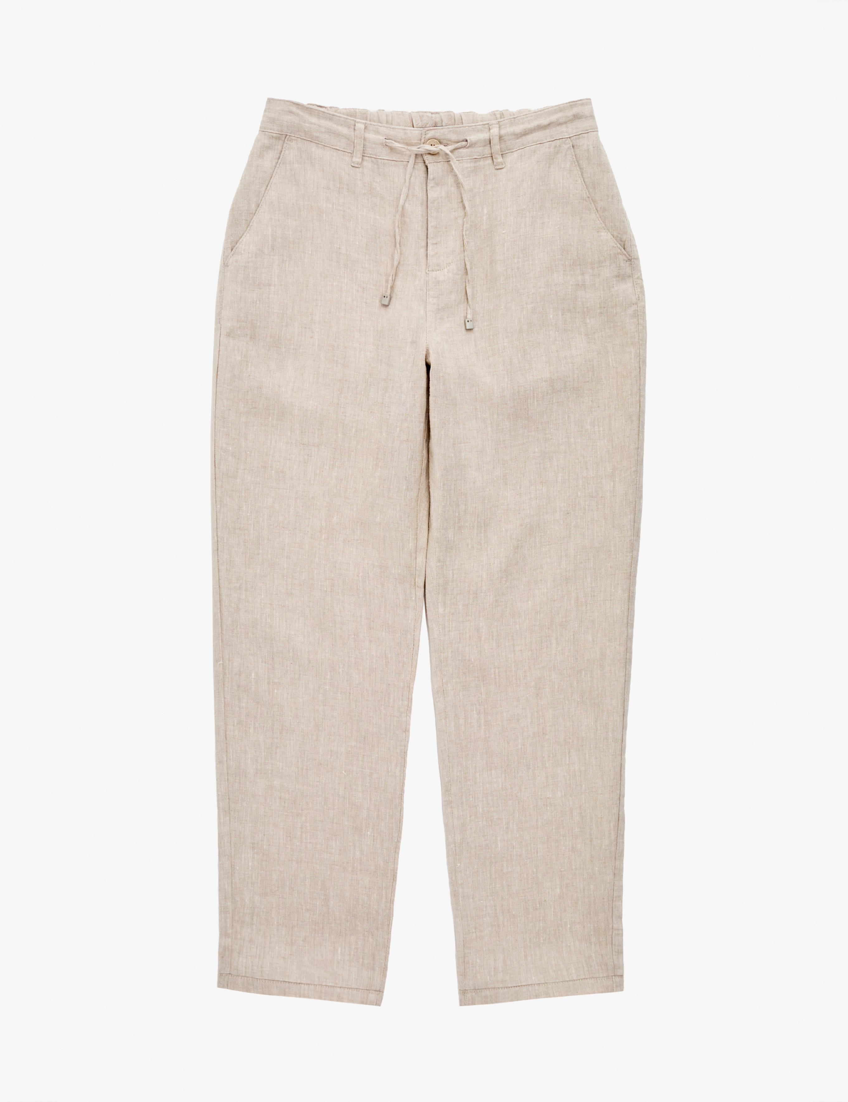 Bej Regular Fit Kanvas Pantolon