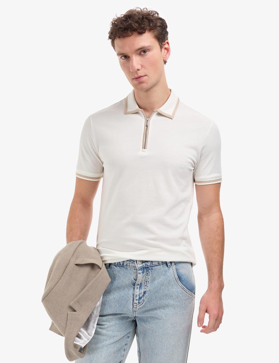 Ekru Slim Fit Tişört