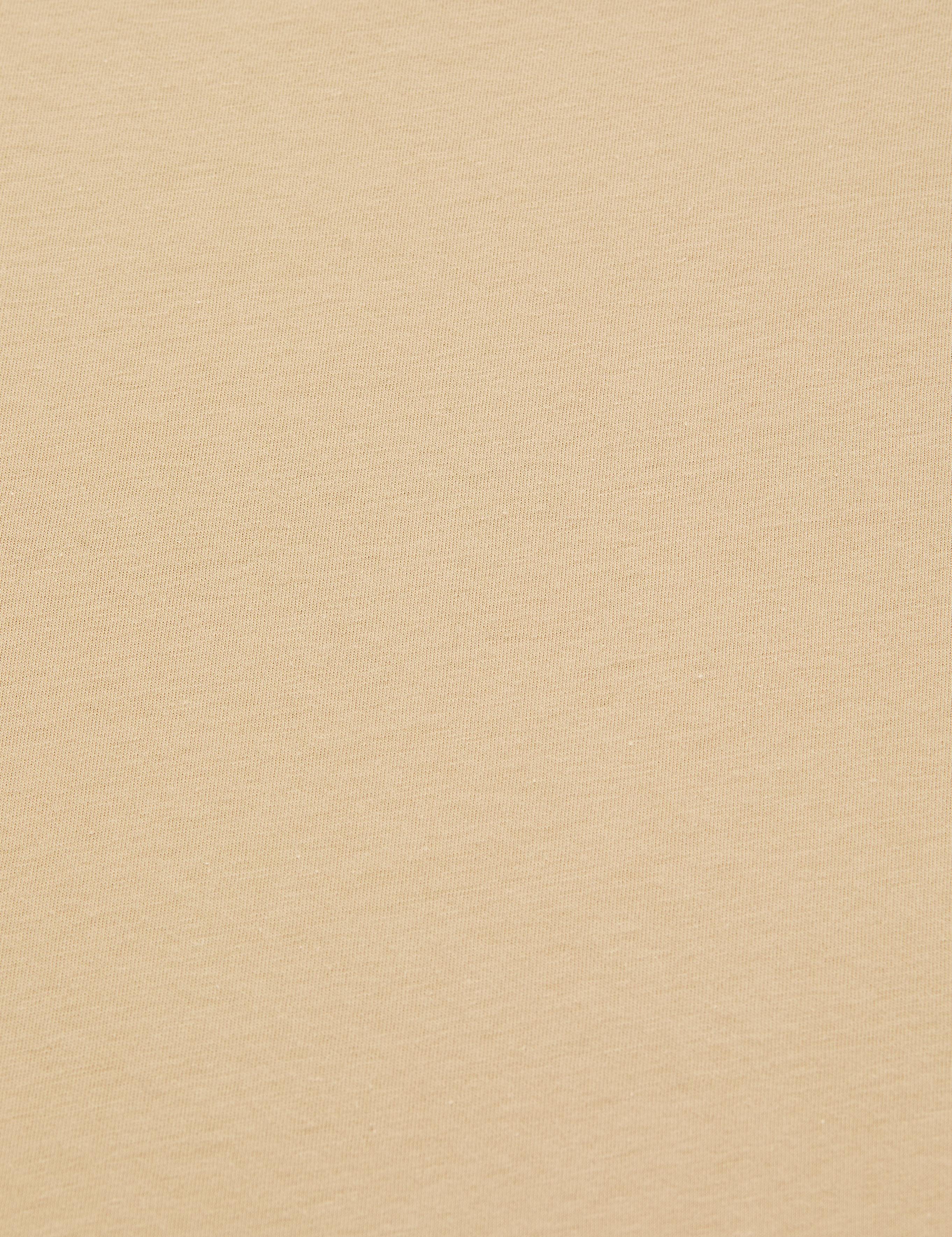 Bej Regular Fit Basic Tişört
