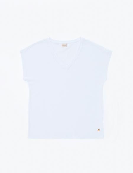 Beyaz Regular Fit Basic Tişört - 50325454003