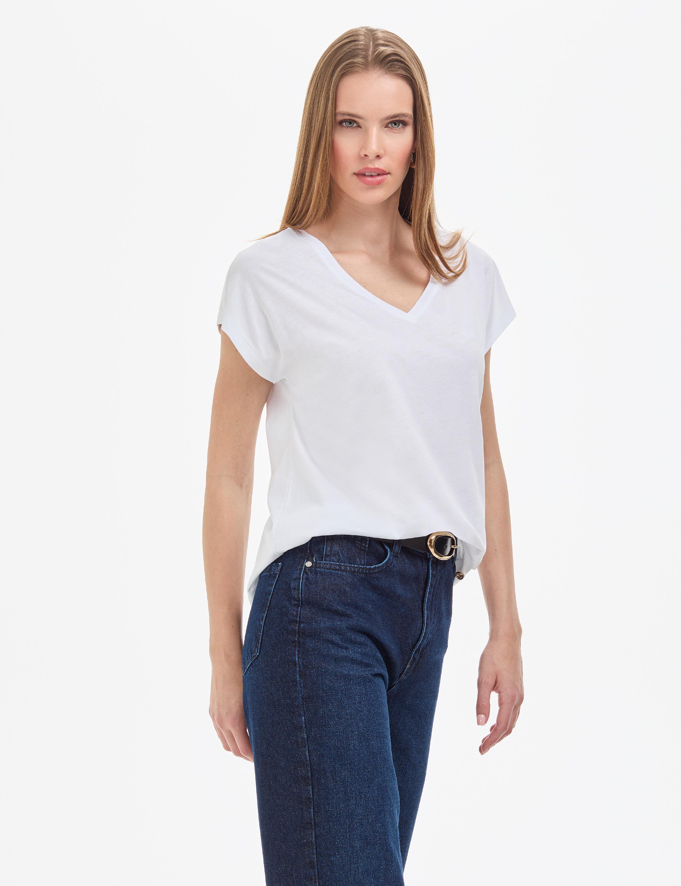 Beyaz Regular Fit Basic Tişört