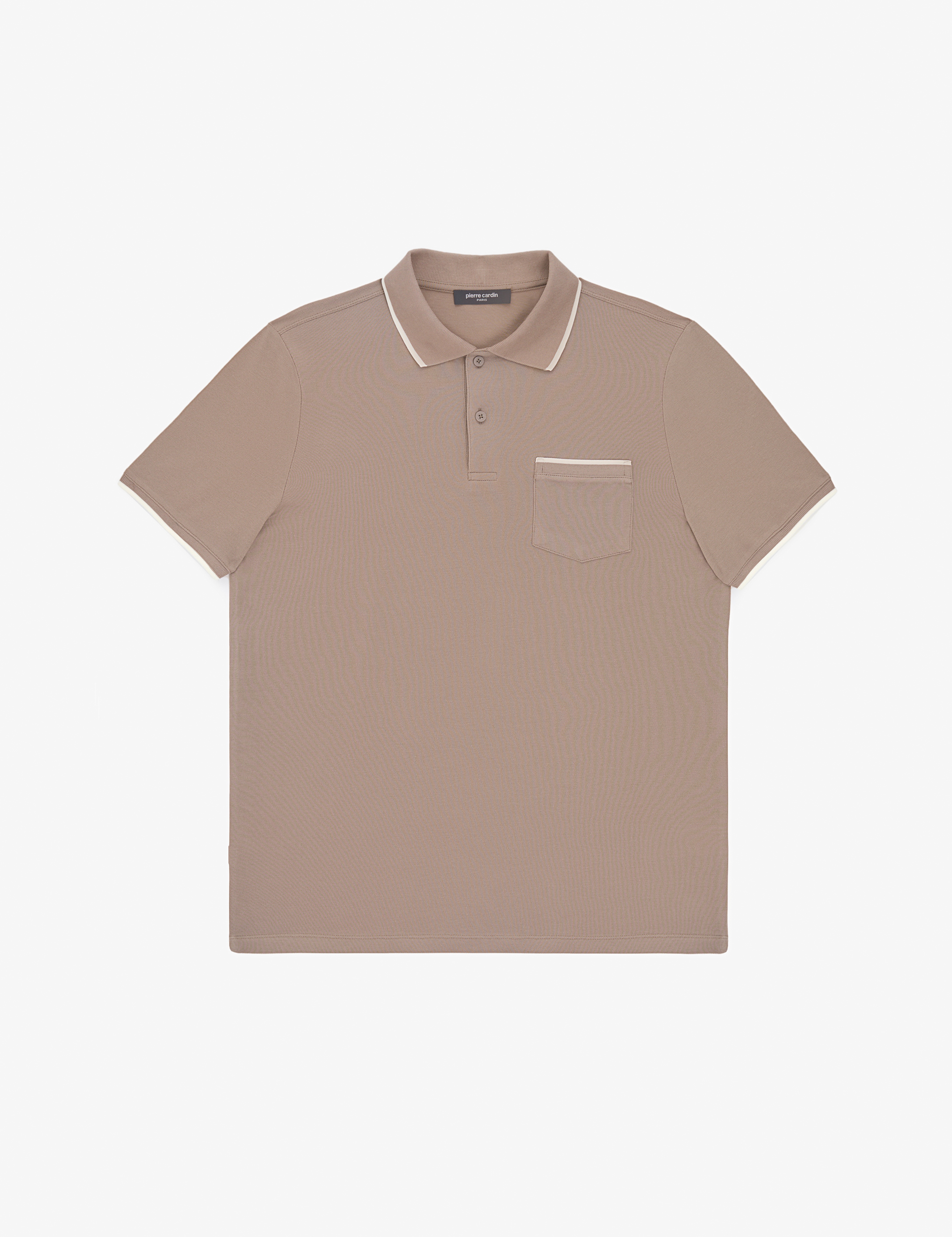 Kahverengi Regular Fit %100 Pamuk Düğmeli Polo Yaka Tişört - Image 6