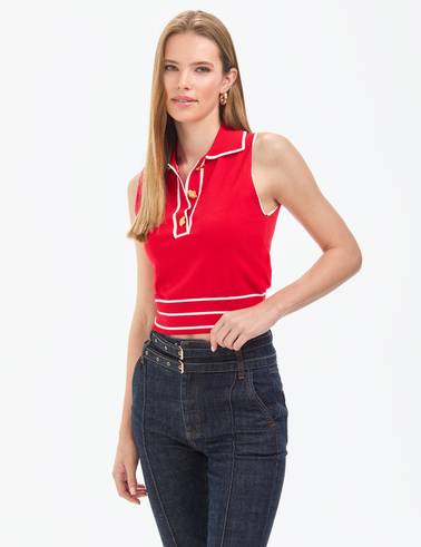 Kırmızı Regular Fit Triko Tişört