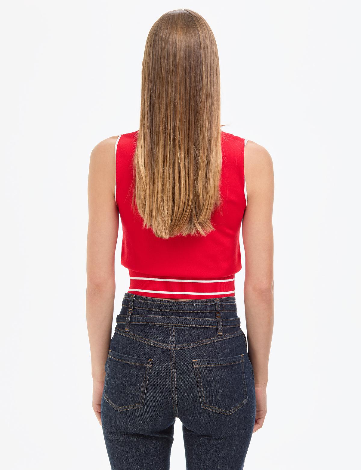 Kırmızı Regular Fit Kazak - 50324035008