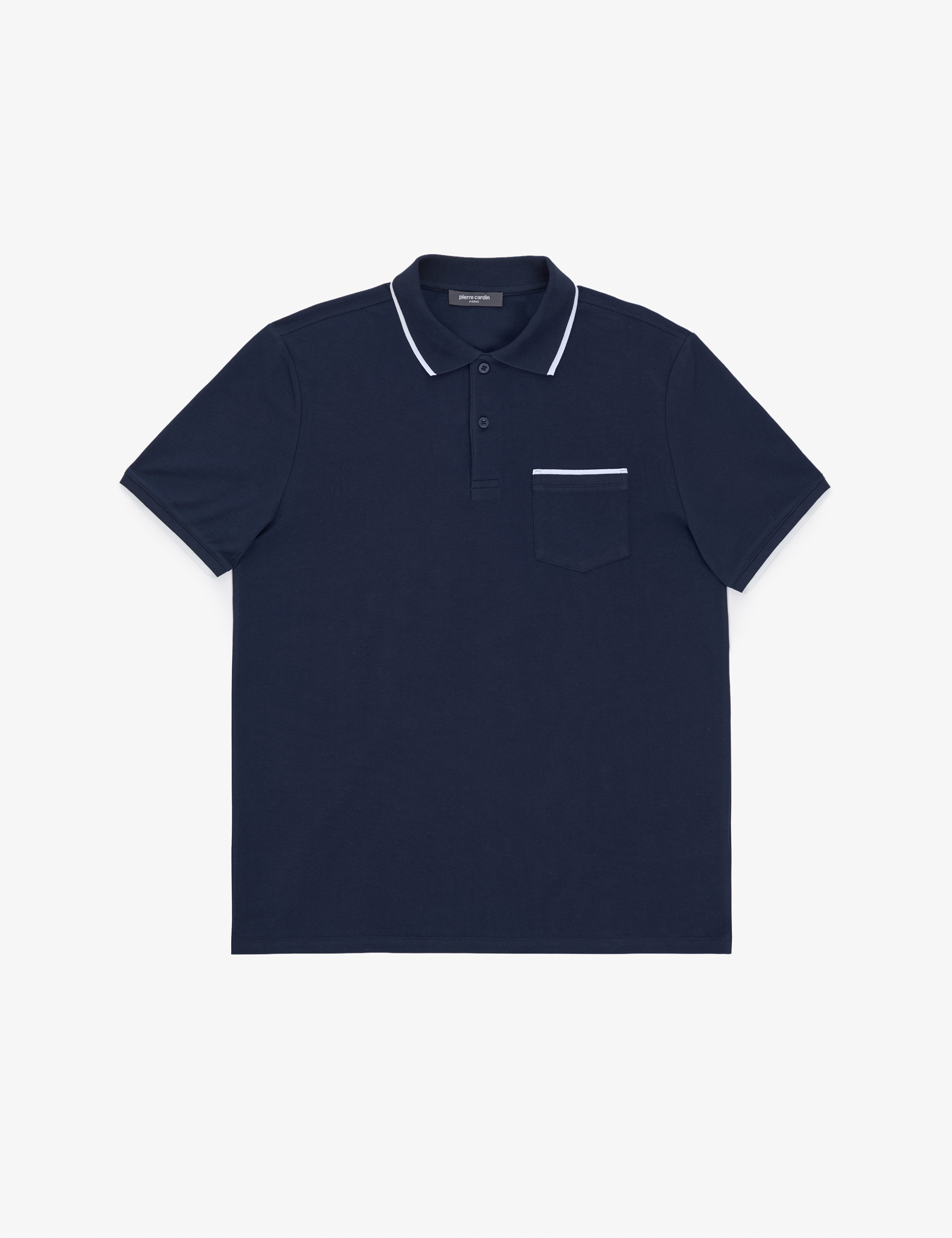 Lacivert Regular Fit %100 Pamuk Düğmeli Polo Yaka Tişört