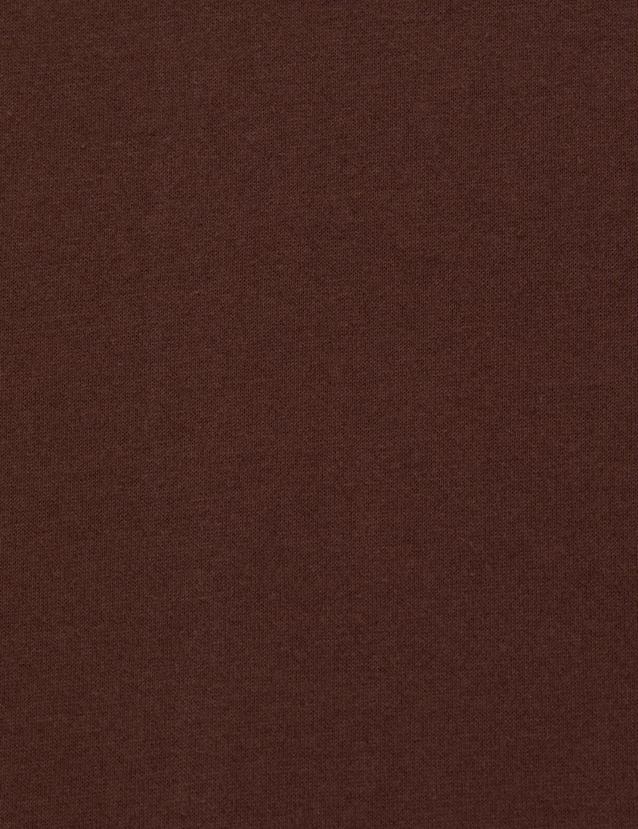 Koyu Kahverengi Regular Fit Basic Tişört