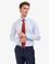 Beyaz Non Iron Ütü Gerektirmez Çizgili Slim Fit Basic Uzun Kollu Gömlek