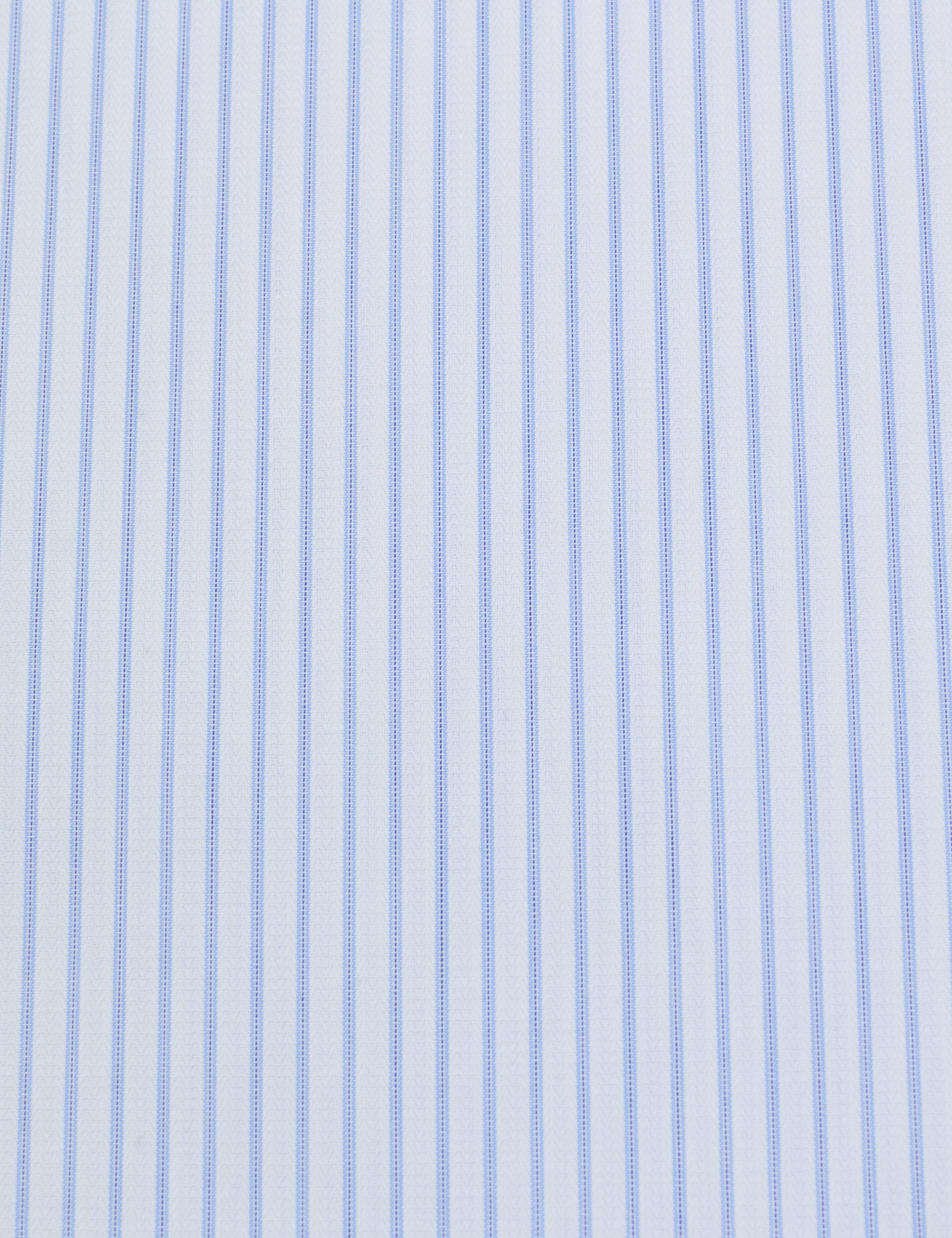 Beyaz Non Iron Ütü Gerektirmez Çizgili Slim Fit Basic Uzun Kollu Gömlek