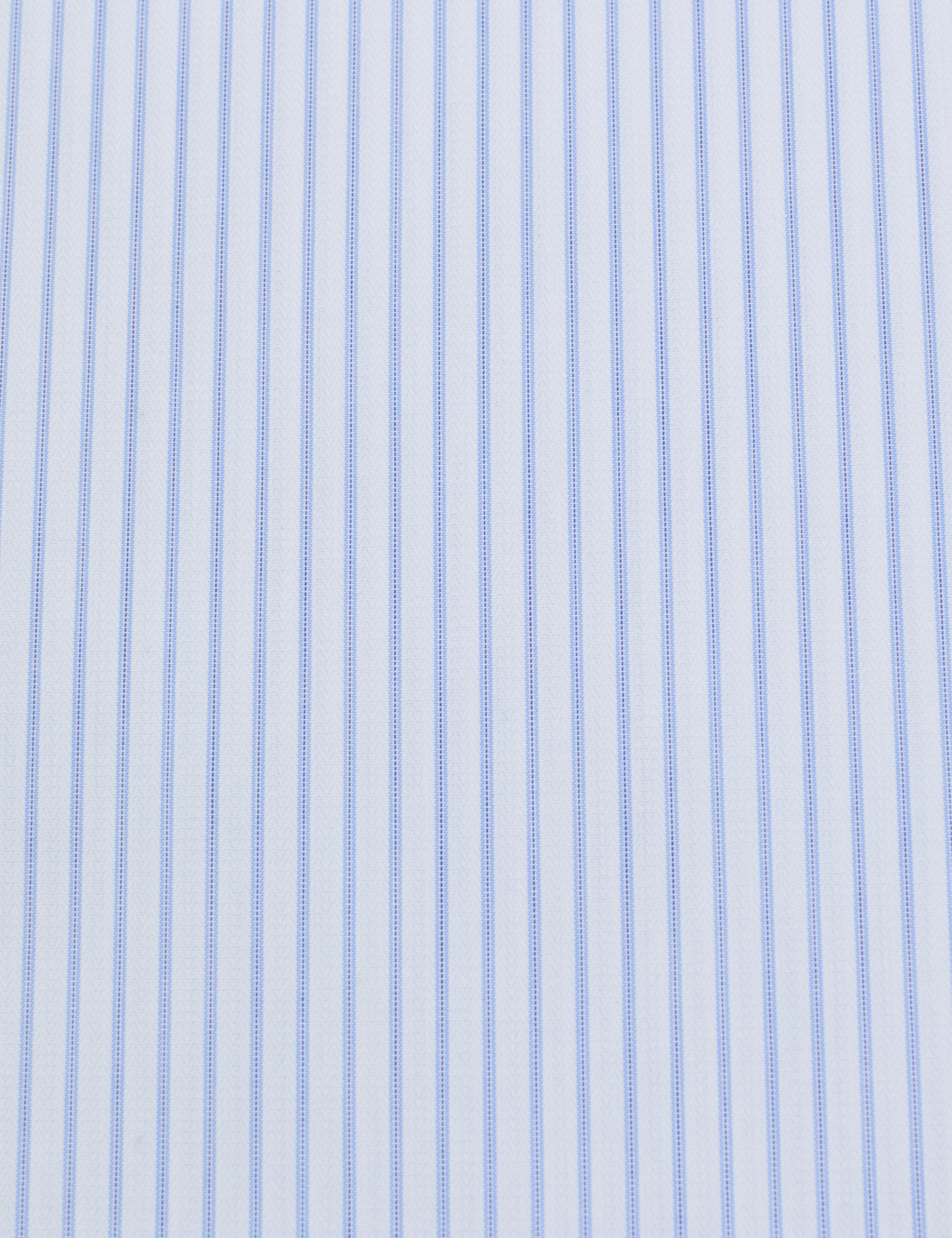 Beyaz Non Iron Ütü Gerektirmez Çizgili Slim Fit Basic Uzun Kollu Gömlek - Image 7