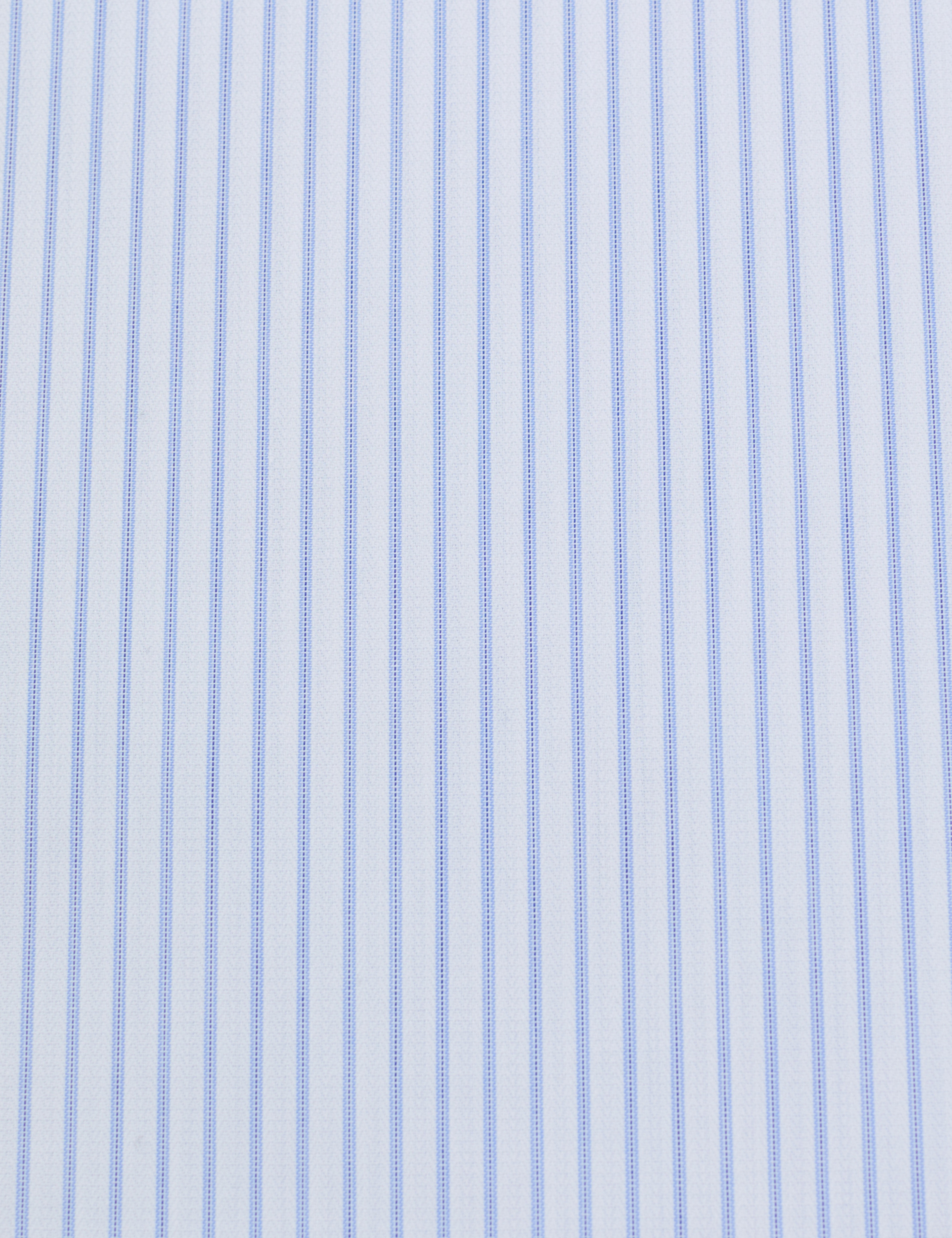 Beyaz Non Iron Ütü Gerektirmez Çizgili Slim Fit Basic Uzun Kollu Gömlek
