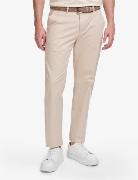 Bej Regular Fit Basic Kanvas Pantolon - 50305473108