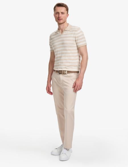 Bej Regular Fit Basic Kanvas Pantolon - 50305473108