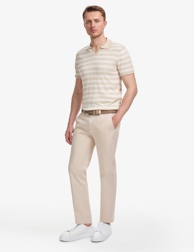 Bej Regular Fit Basic Kanvas Pantolon