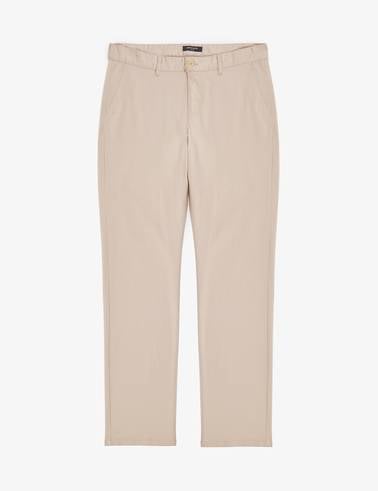 Bej Regular Fit Basic Kanvas Pantolon