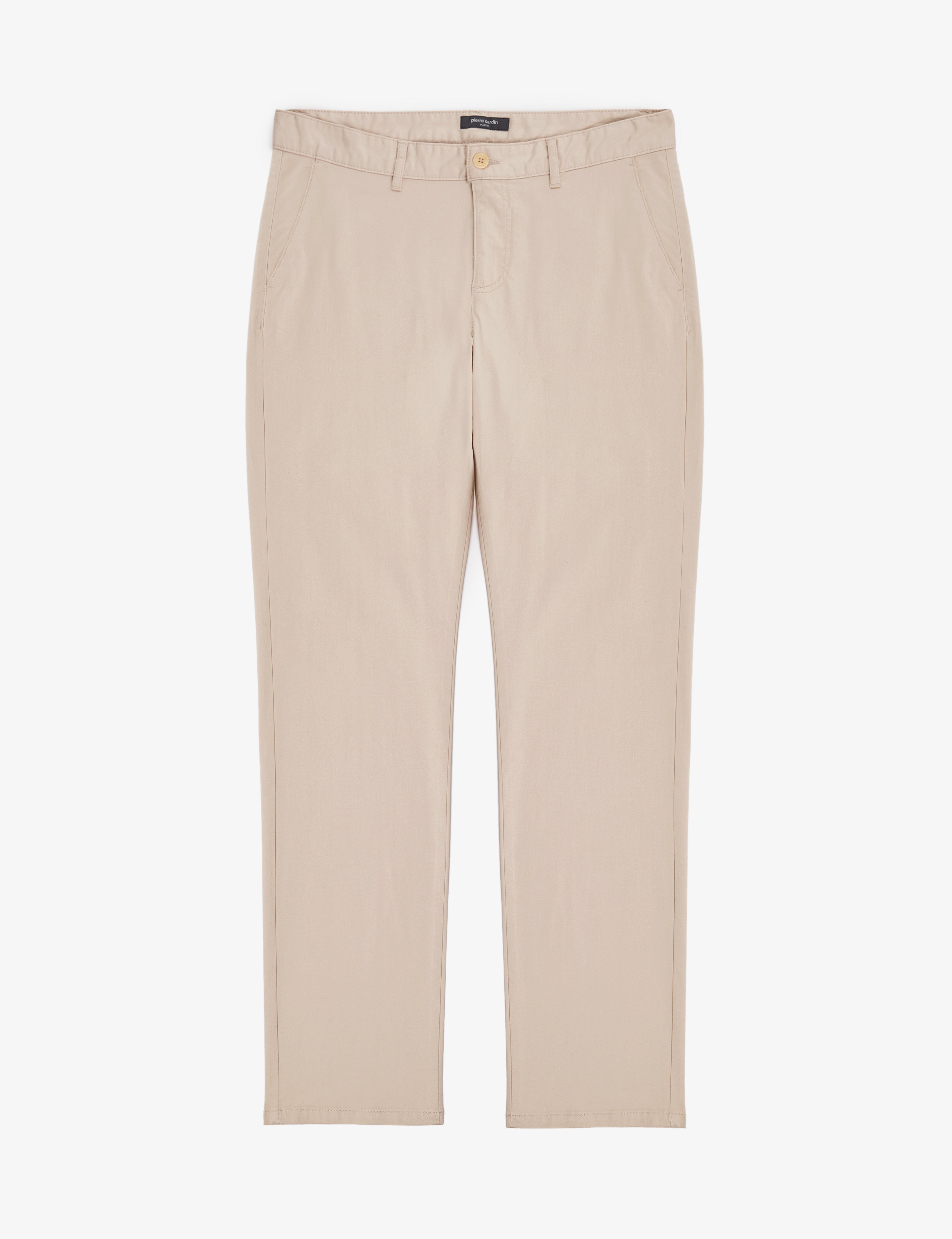 Bej Regular Fit Basic Kanvas Pantolon