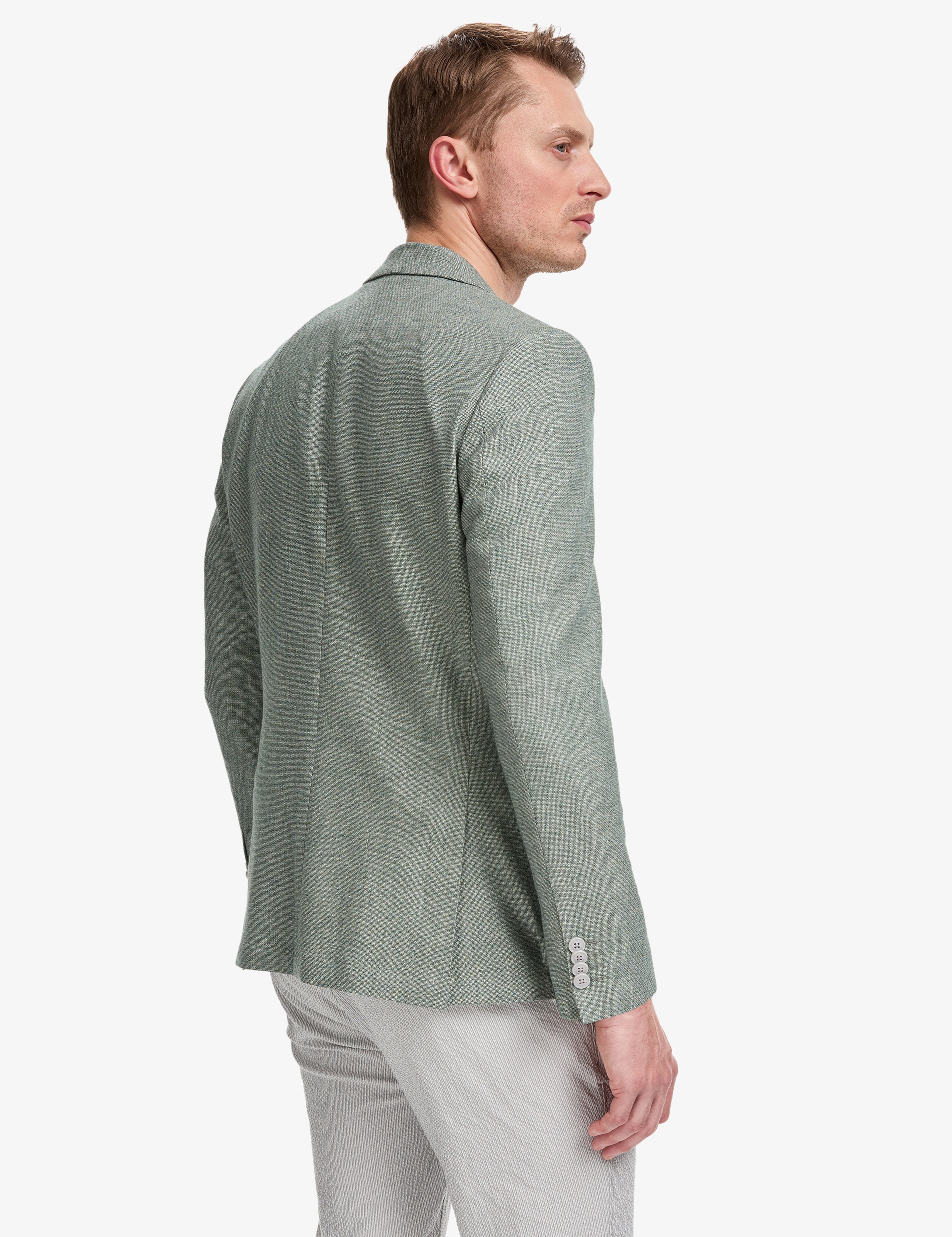 Mint Ex. Slim Fit Keten Pamuk Karışımlı Ceket