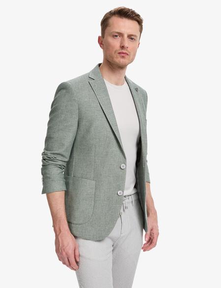 Mint Ex. Slim Fit Keten Pamuk Karışımlı Ceket - 50324253101