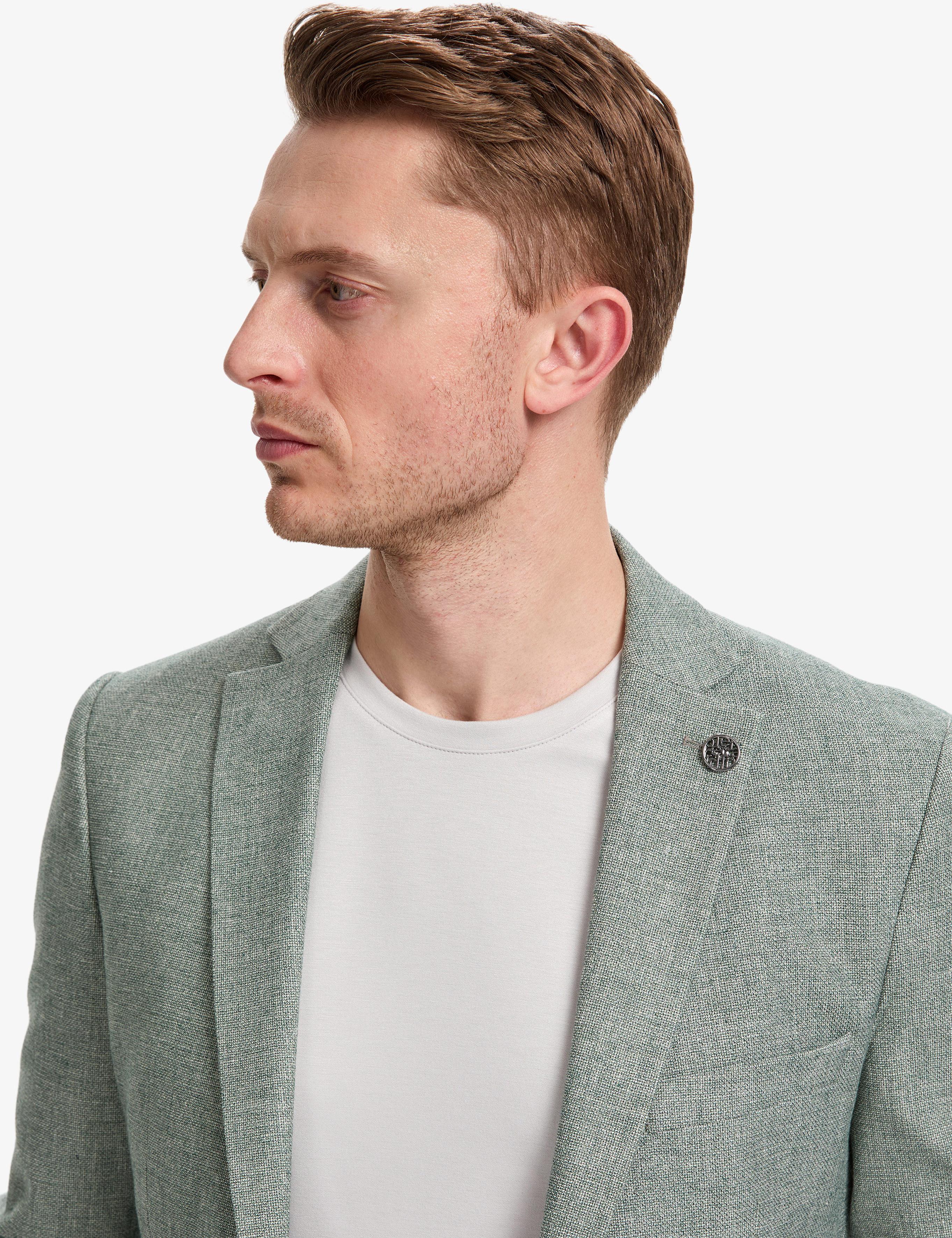 Mint Ex. Slim Fit Keten Pamuk Karışımlı Ceket