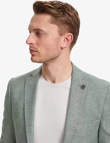 Mint Ex. Slim Fit Keten Pamuk Karışımlı Ceket