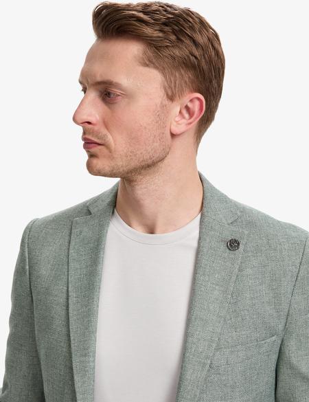 Mint Ex. Slim Fit Keten Pamuk Karışımlı Ceket - 50324253101