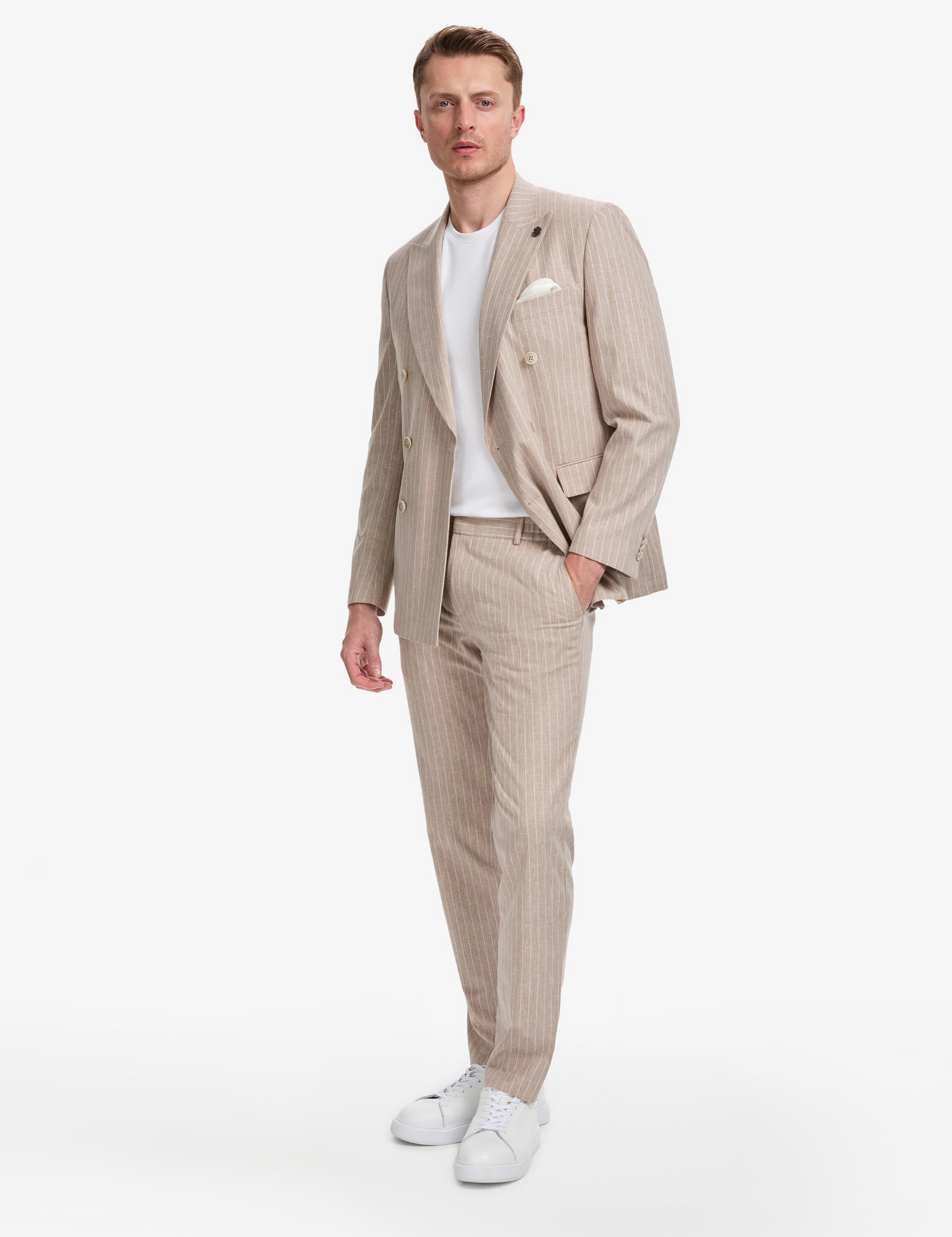 Açık Kahverengi Ex. Slim Fit Takım Elbise