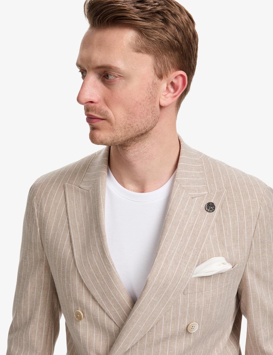 Açık Kahverengi Ex. Slim Fit Takım Elbise