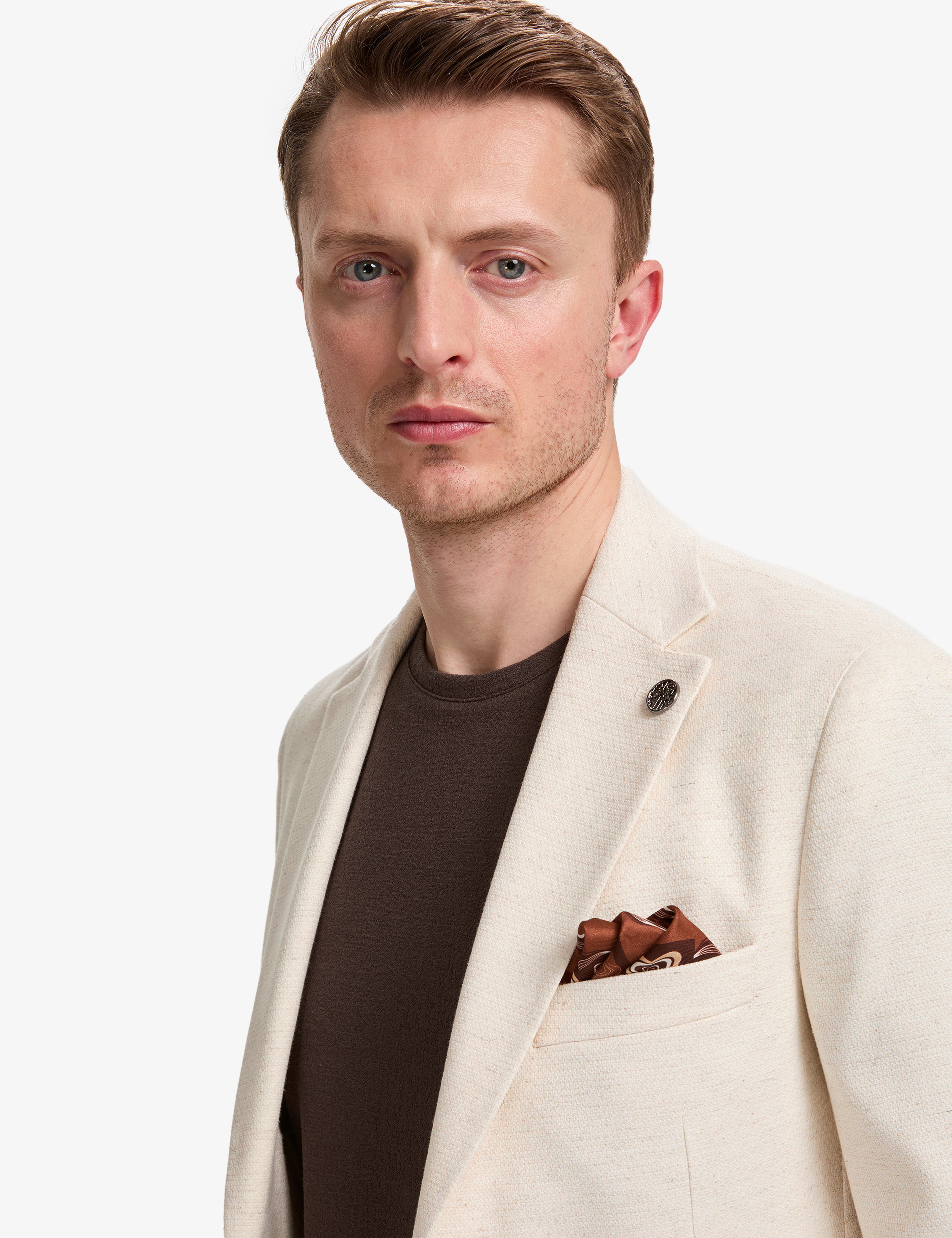 Bej Ex. Slim Fit Pamuk Karışımlı Ceket - Image 2