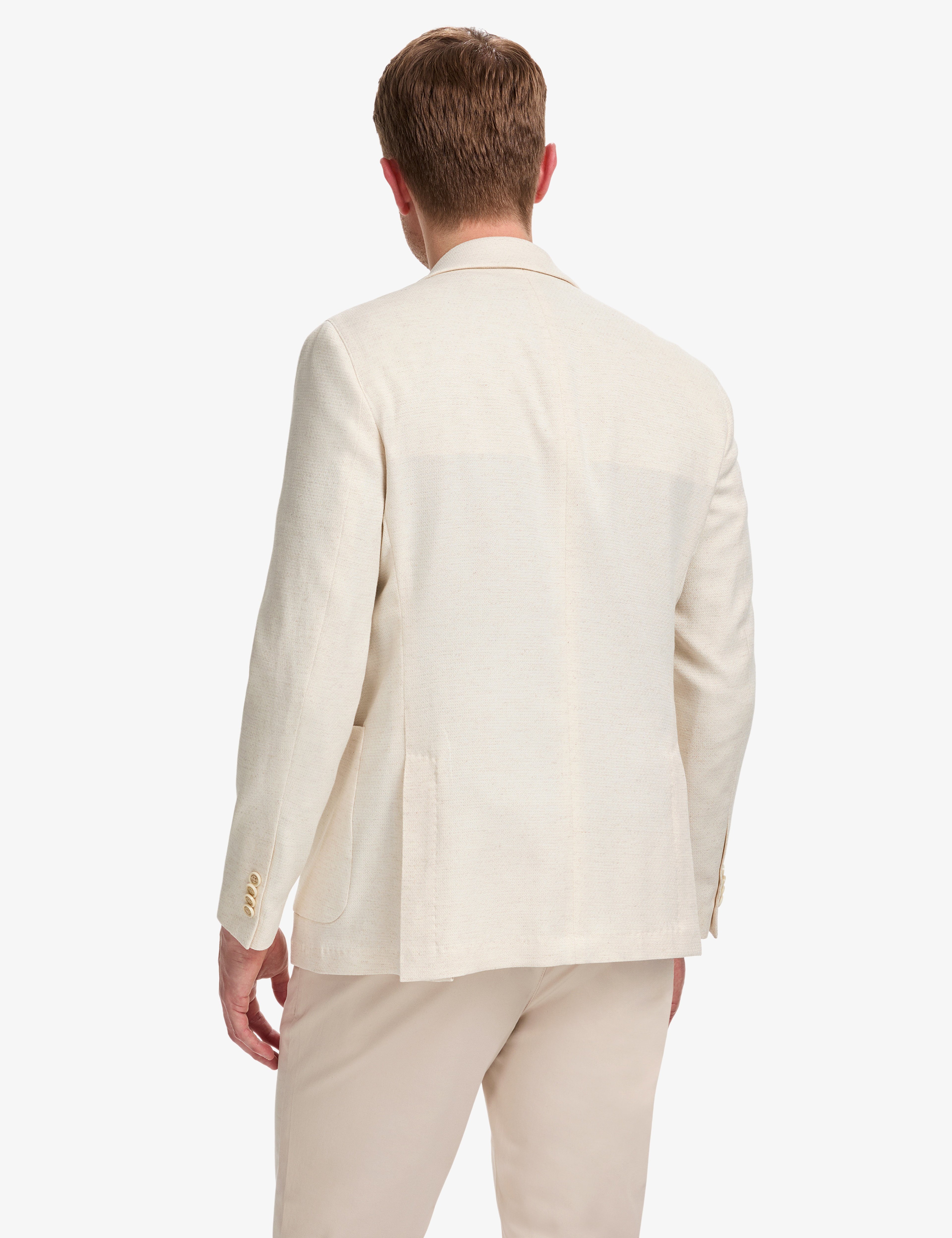 Bej Ex. Slim Fit Pamuk Karışımlı Ceket