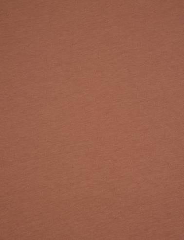Açık Kahverengi Slim Fit %100 Pamuk Bisiklet Yaka Basic Tişört