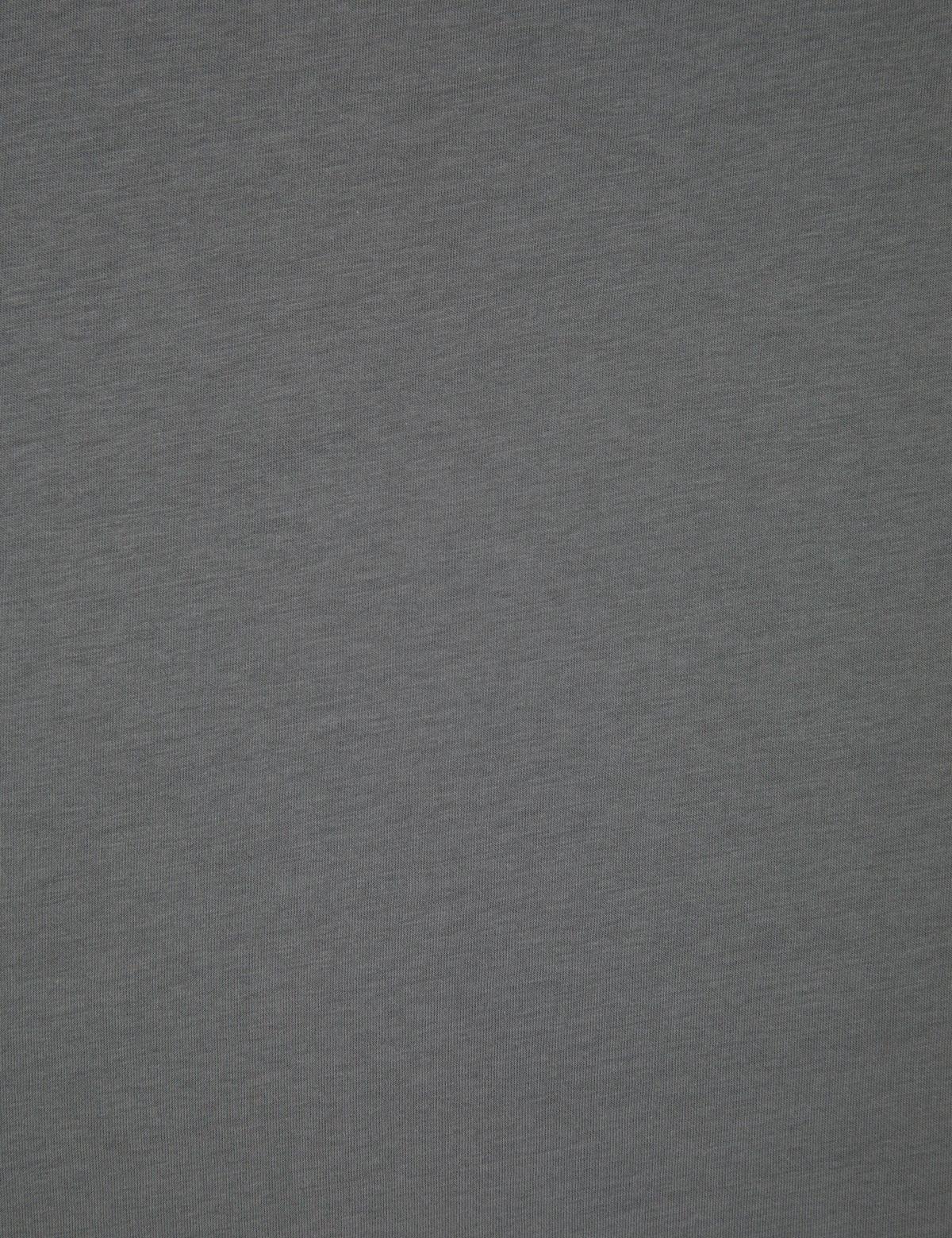 Antrasit Slim Fit %100 Pamuk Bisiklet Yaka Basic Tişört - 50325307022