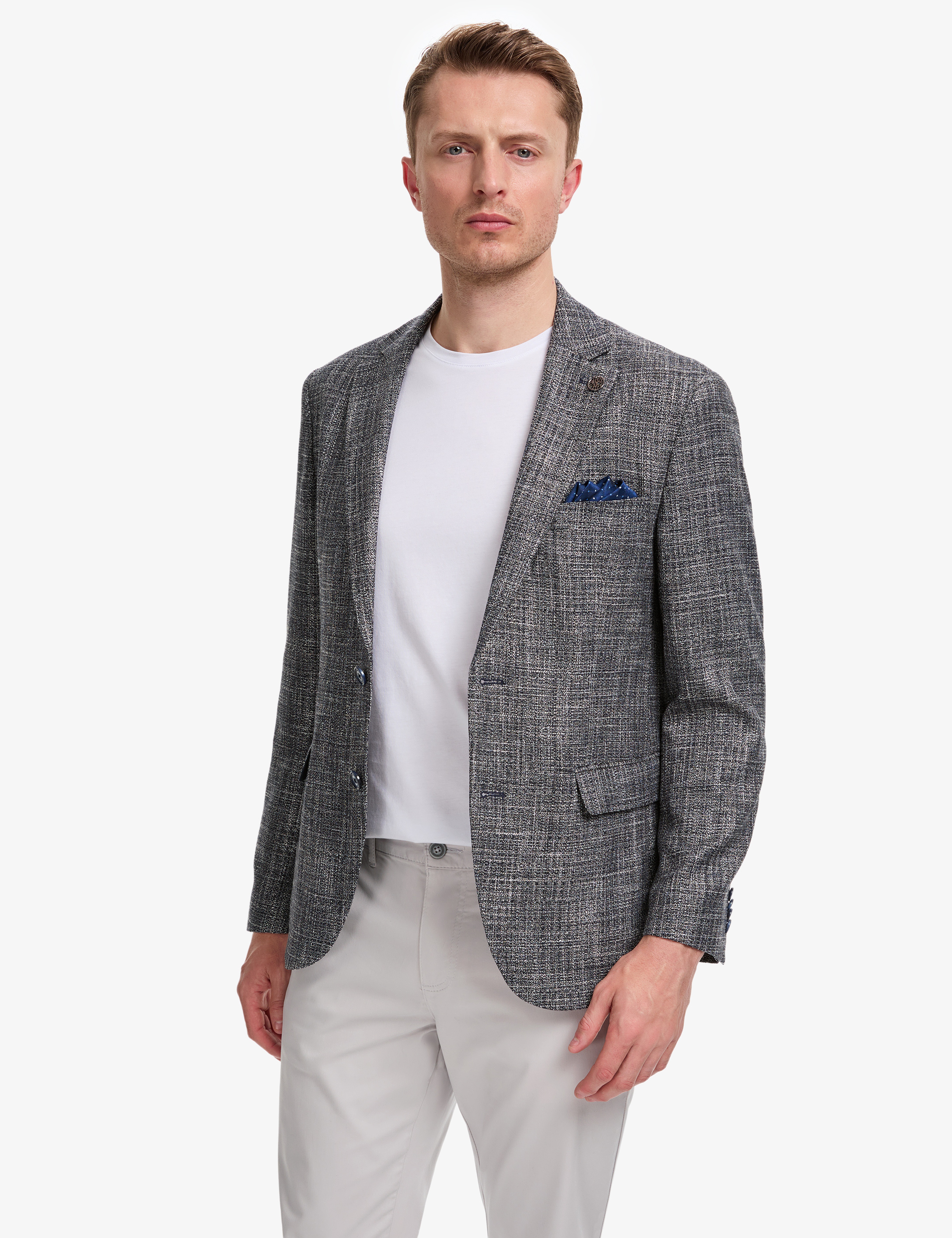 Lacivert Slim Fit Ceket - Image 3
