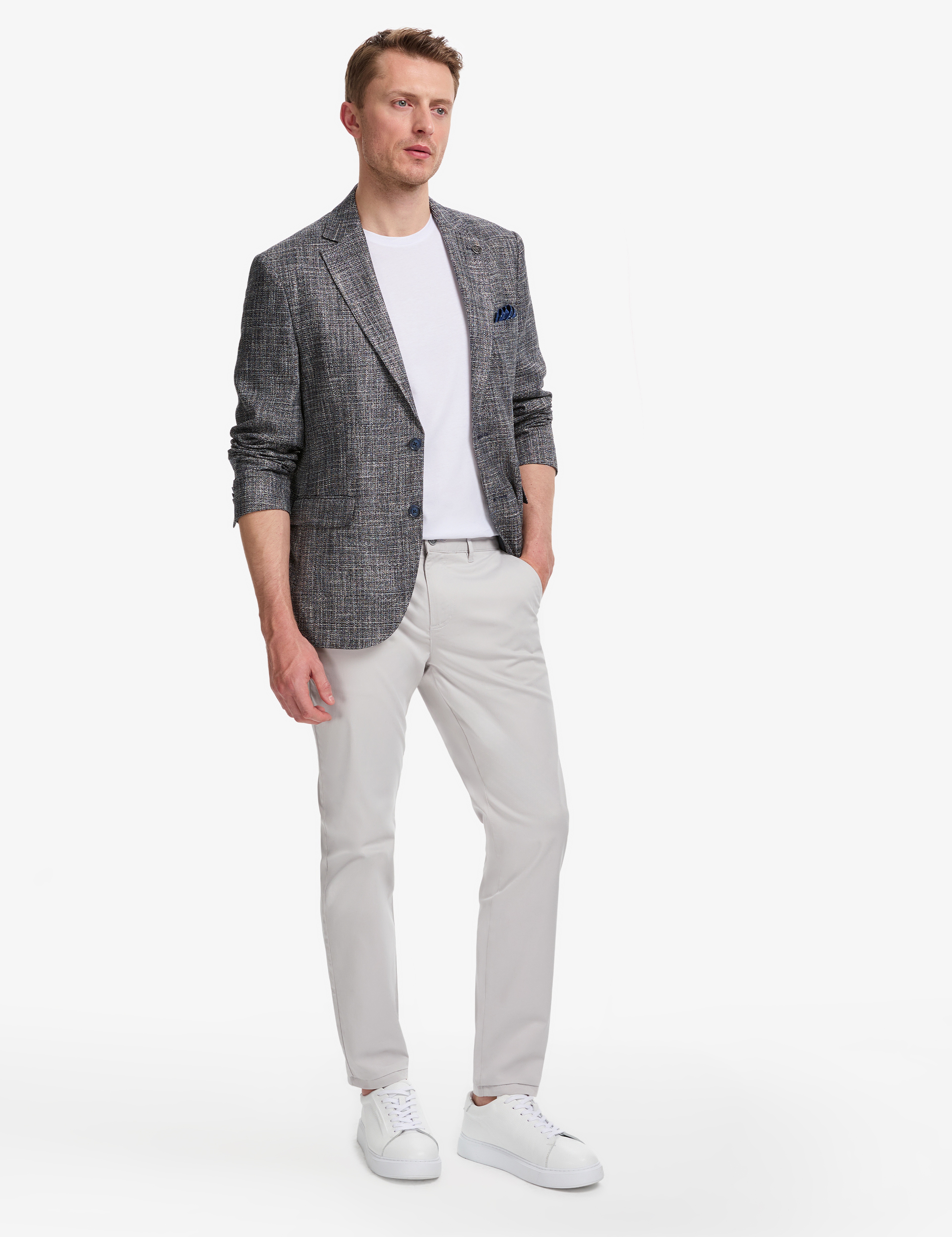 Lacivert Slim Fit Ceket - Image 4