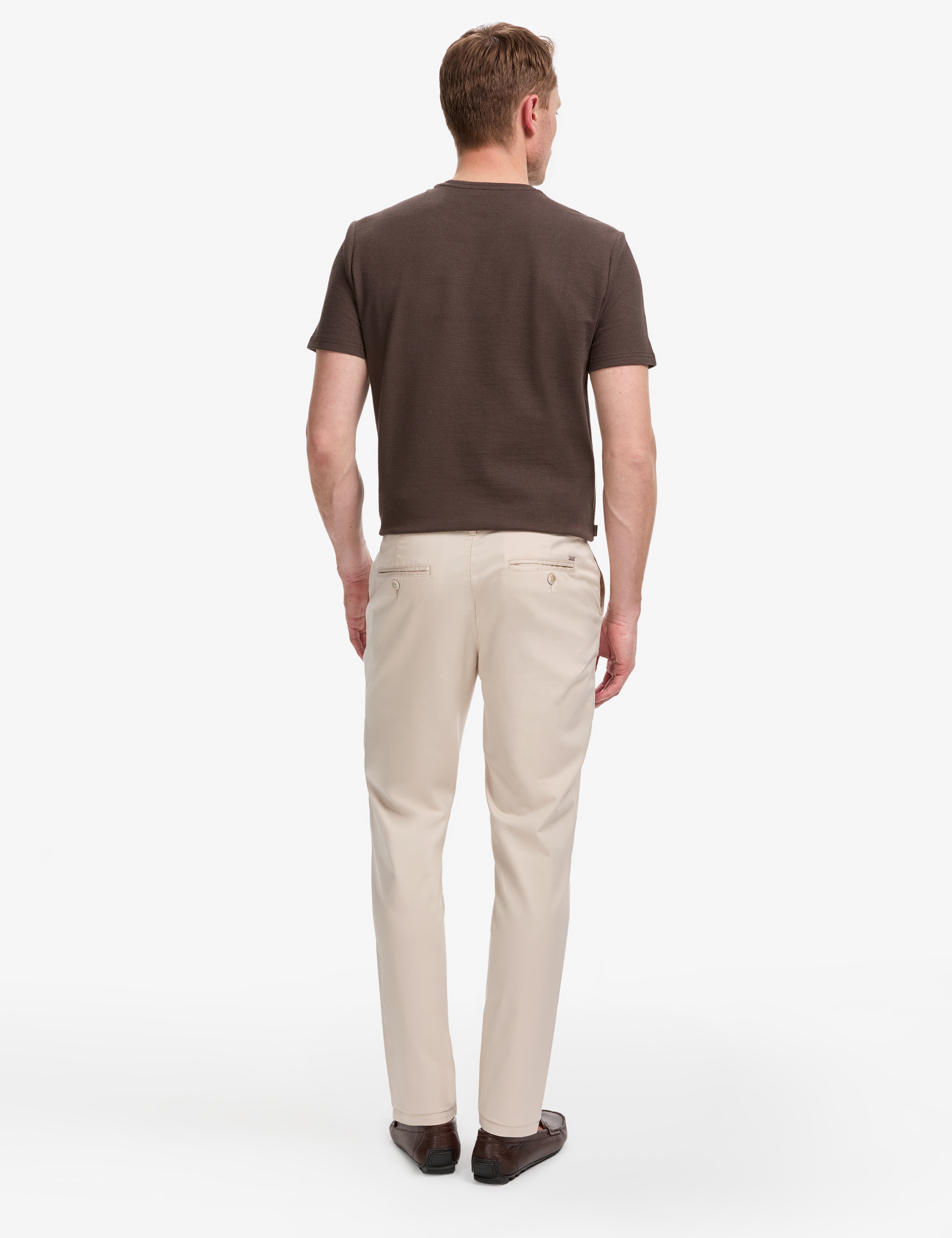 Bej Slim Fit Basic Kanvas Pantolon - Image 4