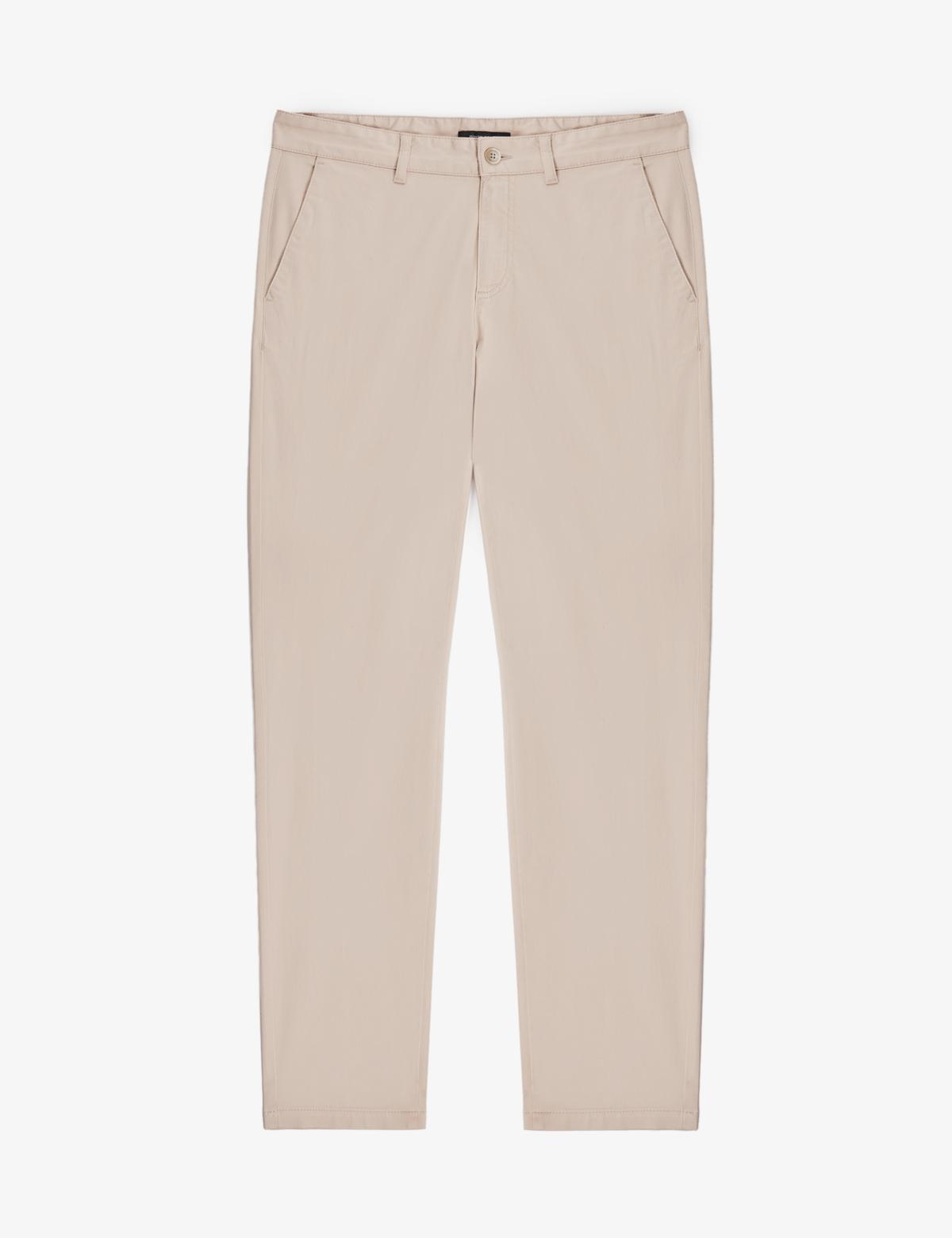 Bej Slim Fit Kanvas Pantolon - 50321979161