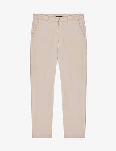 Bej Slim Fit Kanvas Pantolon
