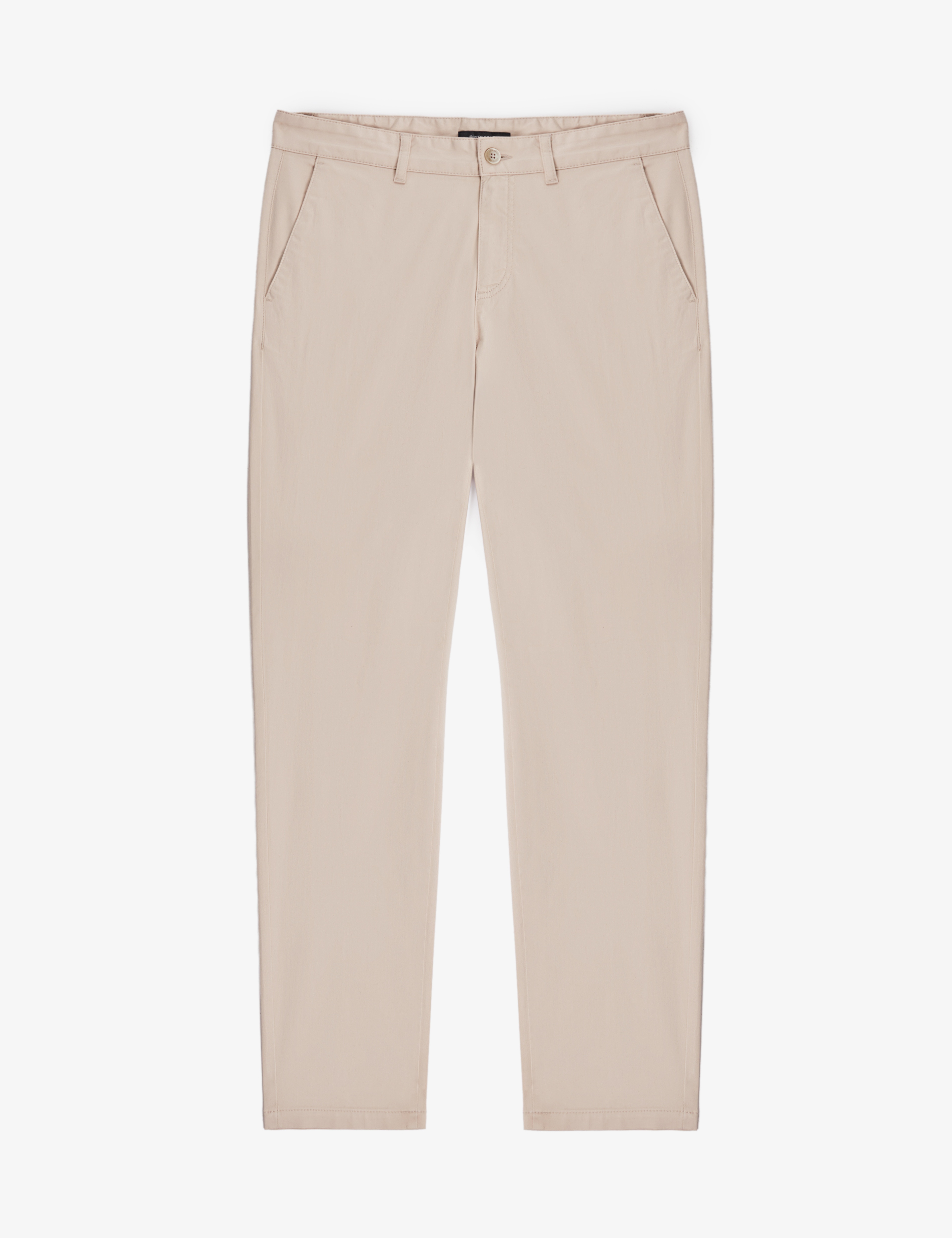 Bej Slim Fit Basic Kanvas Pantolon - Image 5