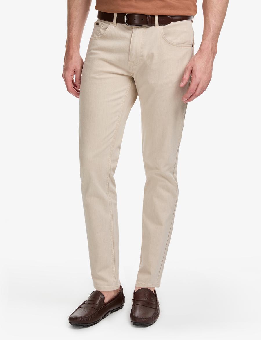 Bej Slim Fit Jean Pantolon