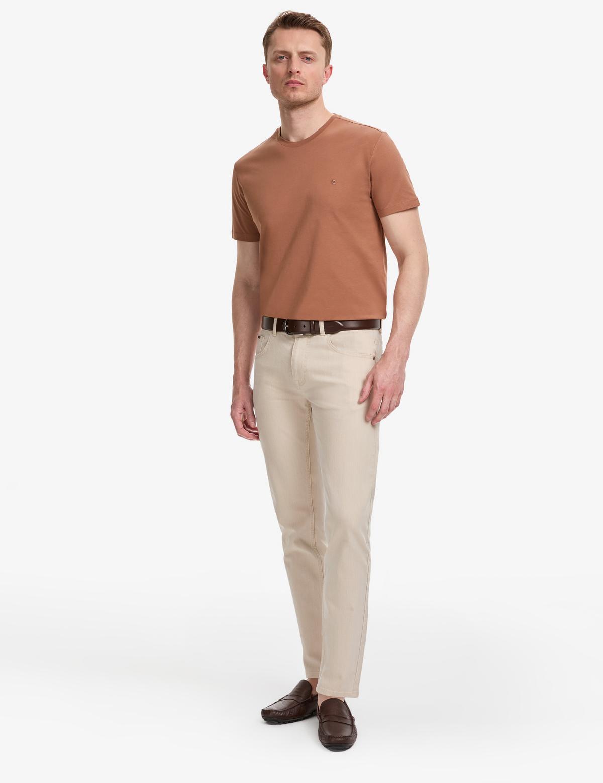Bej Slim Fit Jean Pantolon - 50322848017