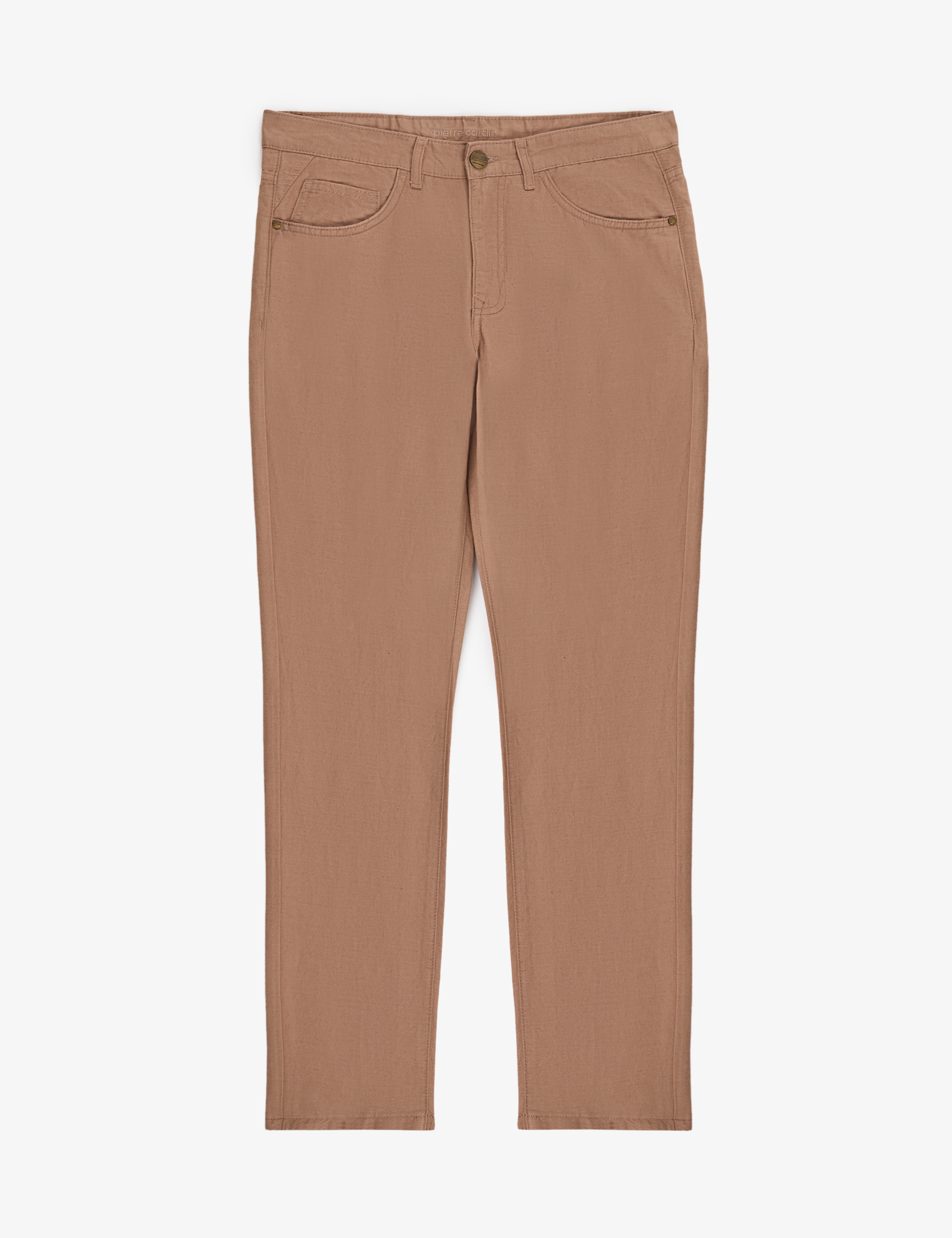 Vizon Slim Fit Keten Karışımlı Kanvas Pantolon - Image 5