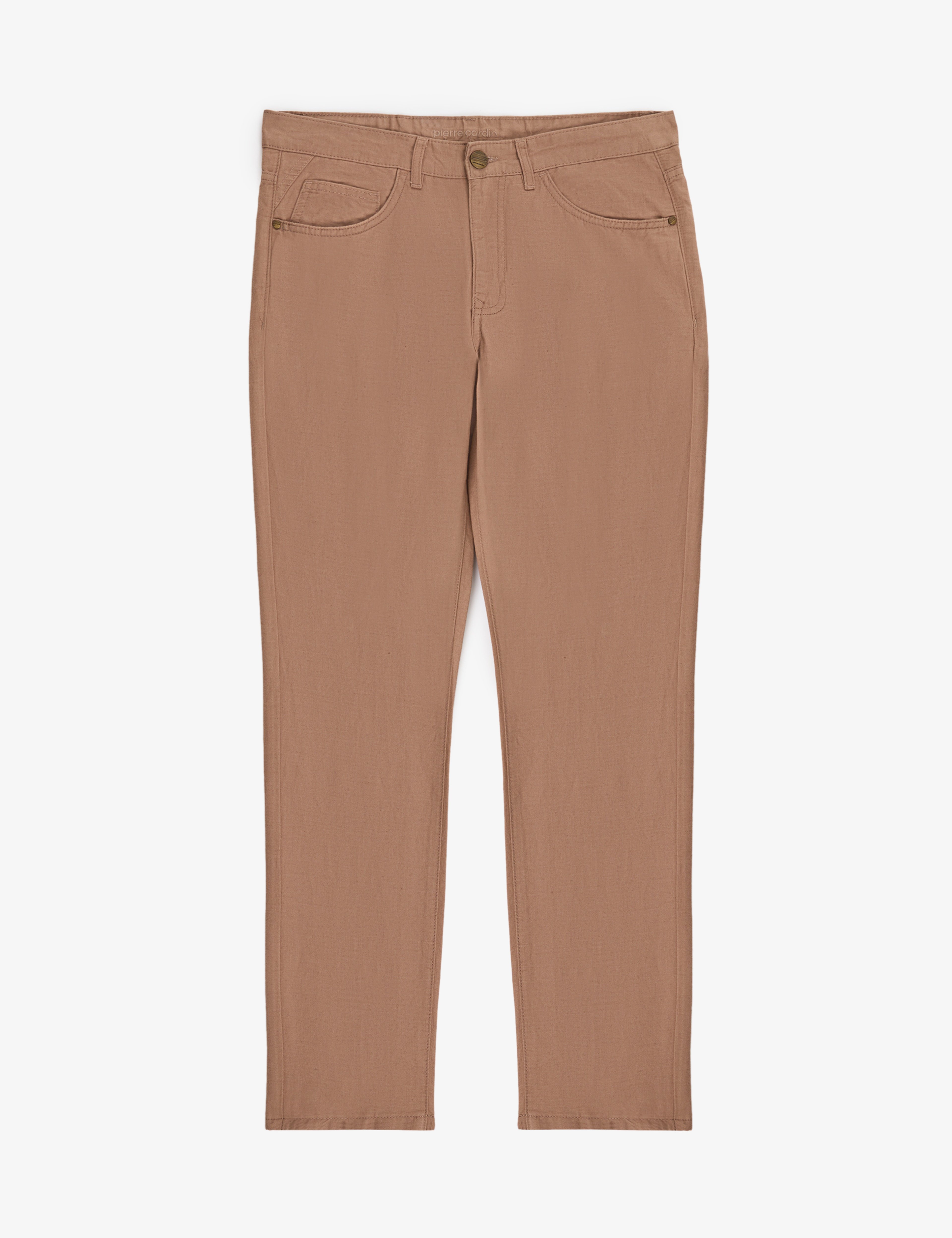 Vizon Slim Fit Keten Karışımlı Kanvas Pantolon