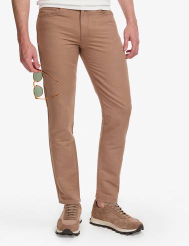 Vizon Slim Fit Keten Karışımlı Kanvas Pantolon