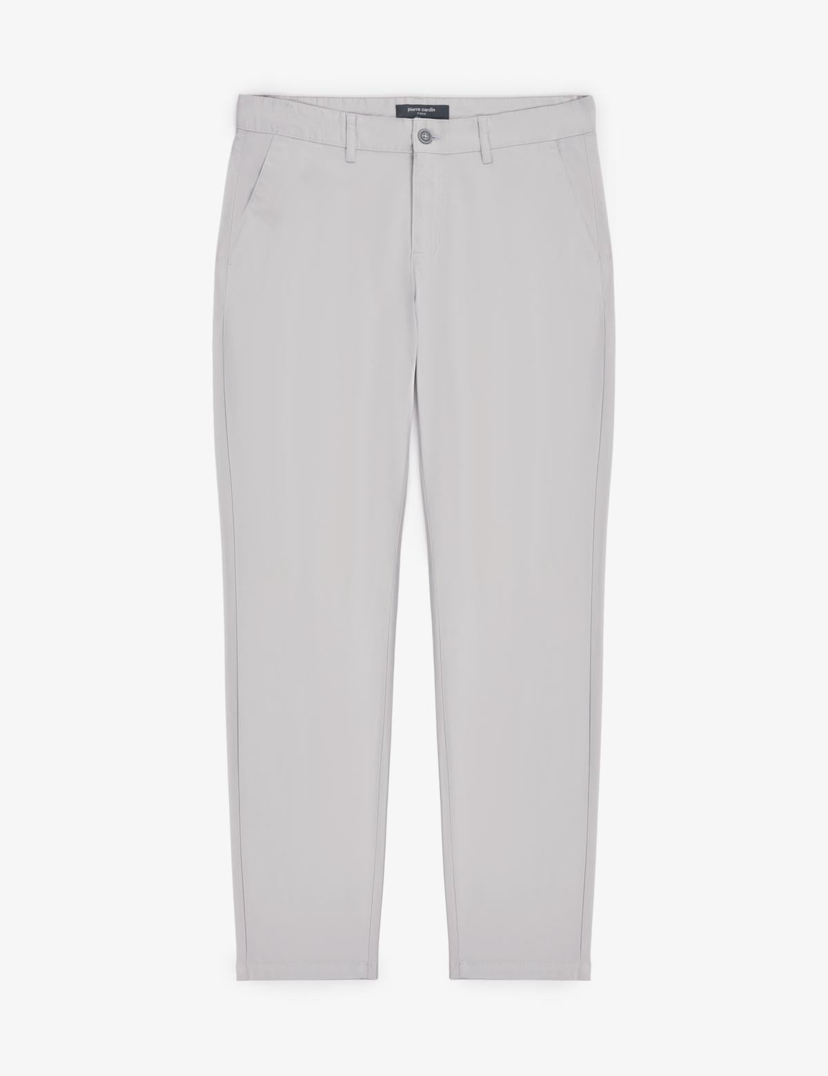 Açık Gri Slim Fit Kanvas Pantolon - 50288511305