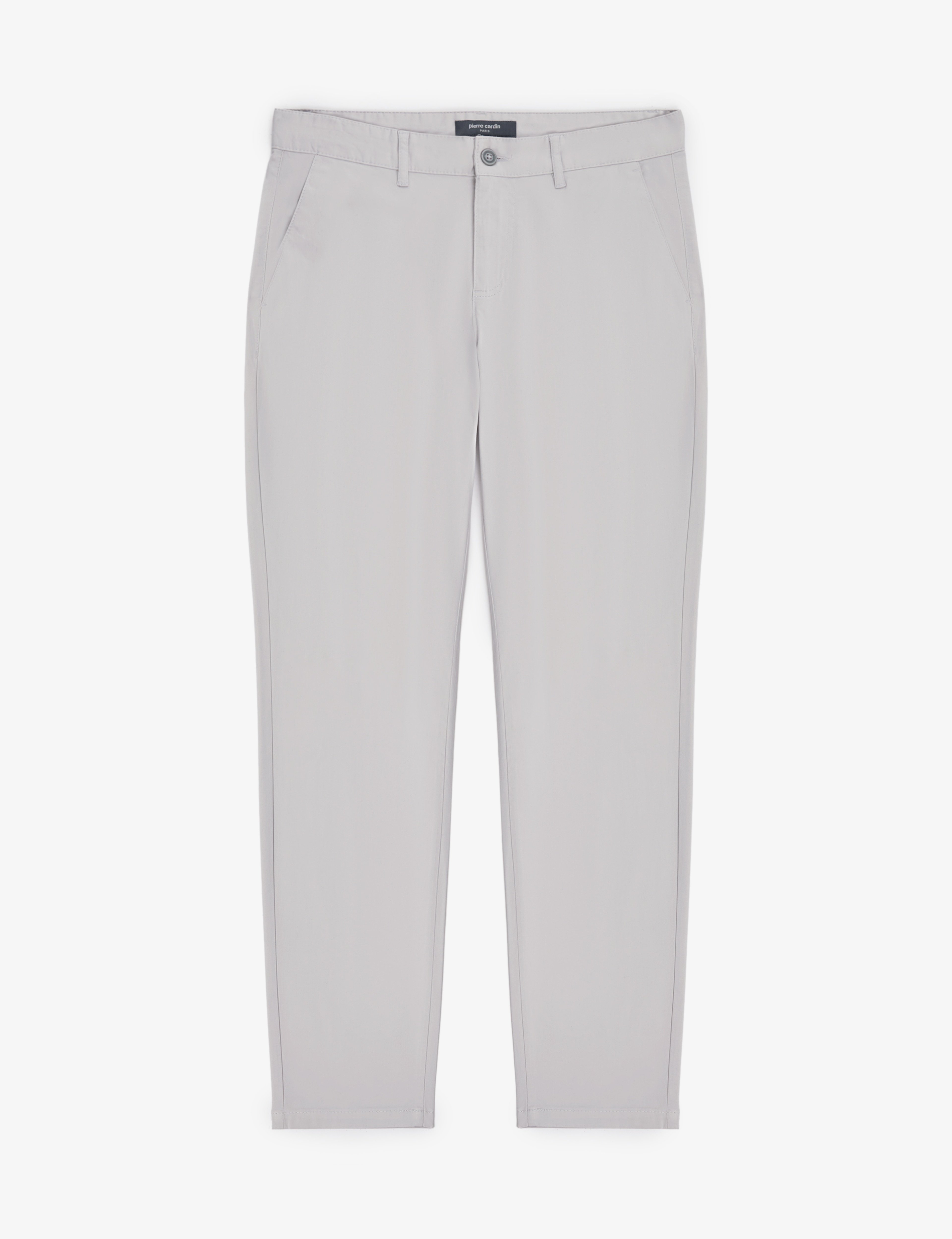 Açık Gri Slim Fit Kanvas Pantolon - Image 5