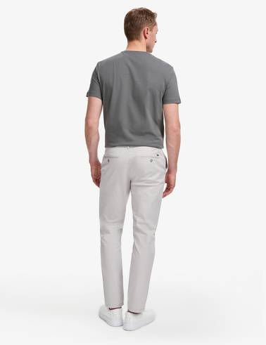 Açık Gri Slim Fit Kanvas Pantolon