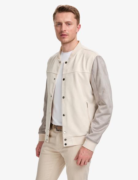 Bej Deri Ceket - 50328163011