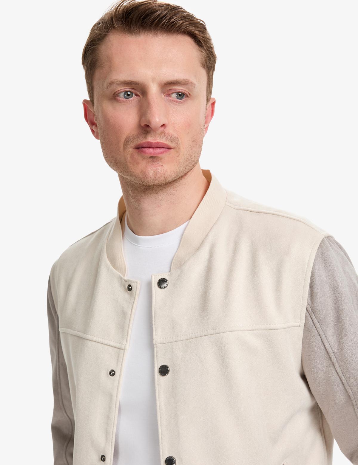 Bej Deri Ceket - 50328163011